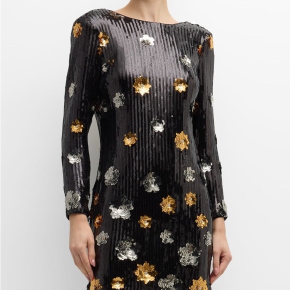 Milly Selene Bateau-Neck 3D Floral Sequin Mini Dress
size 12 NWT - Picture 4 of 5